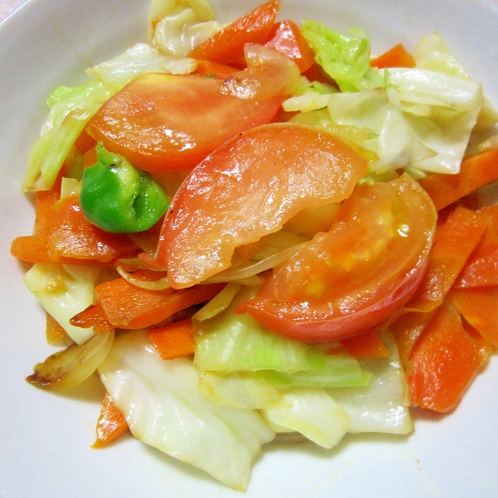 トマト入り野菜炒め